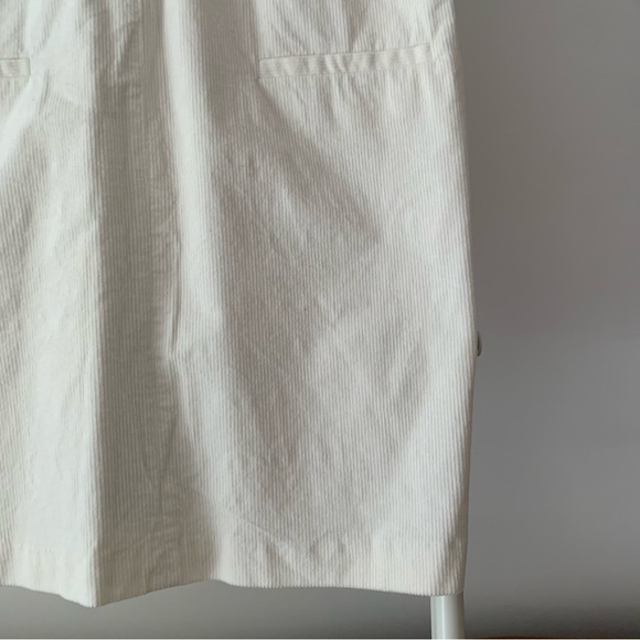 Simons | Off white corduroy pinafore | Lined and tailored | Midi mini | Zip back - Picture 9 of 10